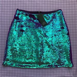 Wild Fable Iridescent Sequin Mini Skirt